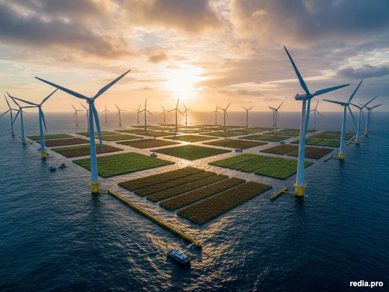 Japón redefine su estrategia energética integrando granjas de algas en parques eólicos marinos