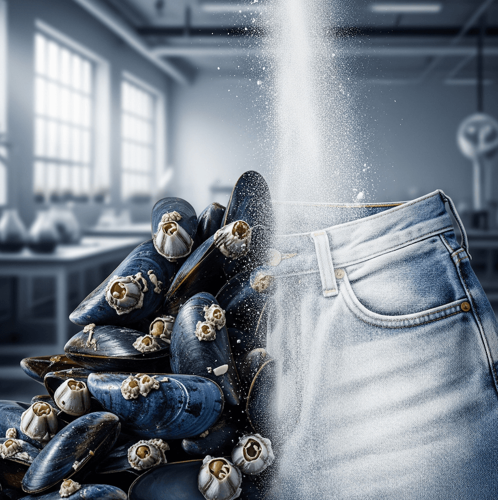 De Residuo a Moda de Lujo: Las Conchas de Mejillón Revolucionan el Acabado del Denim