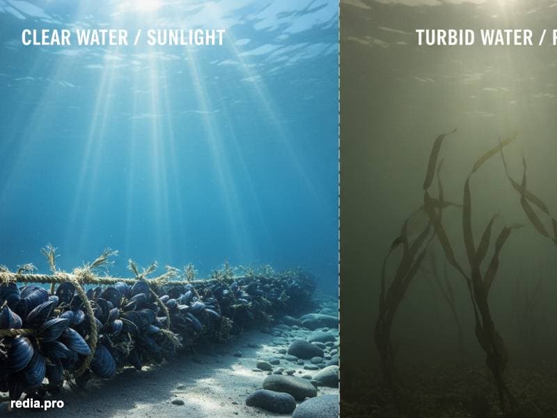 Variables Lumínicas en la Productividad de Algas y Moluscos: Oscurecimiento Costero